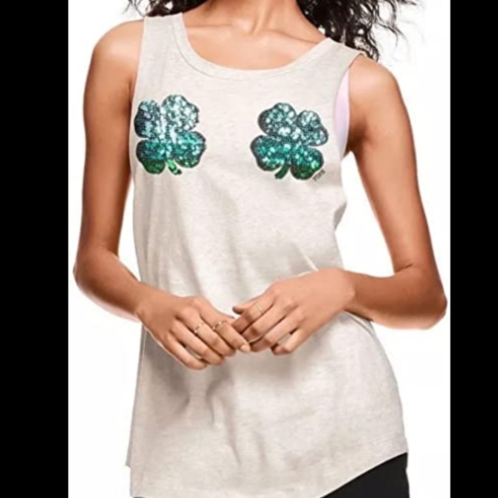Shamrock Sequin tank 🍀
